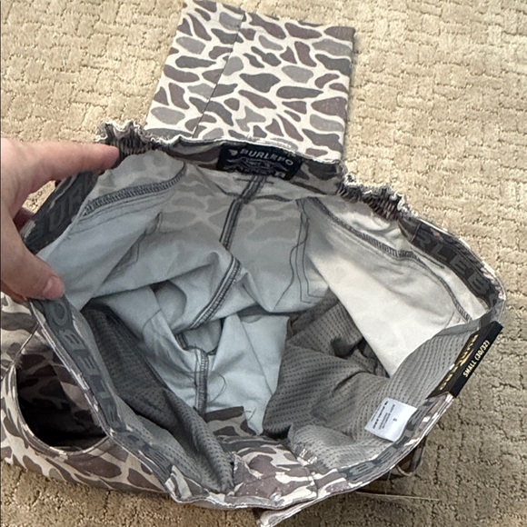 BURLEBO Men's Camouflage pants  in Gray and Cream - Picture 5 of 10